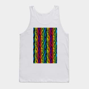 splatter rainbow zebra stripes Tank Top